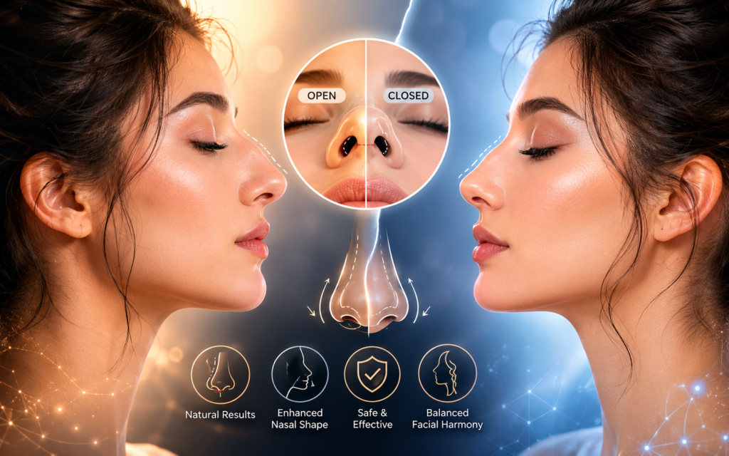 open vs closed rhinoplasty