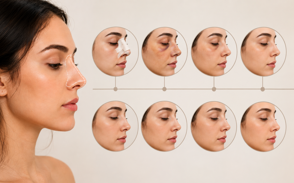 rhinoplasty recovery week by week
